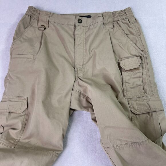 511 Tactical Pants Mens 36 Beige Cargo Paratrooper Gorpcore Straight Leg Ripstop - Picture 7 of 14